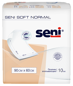 Пеленки впитывающие Seni Soft Normal 90 х 60 см, 10 шт